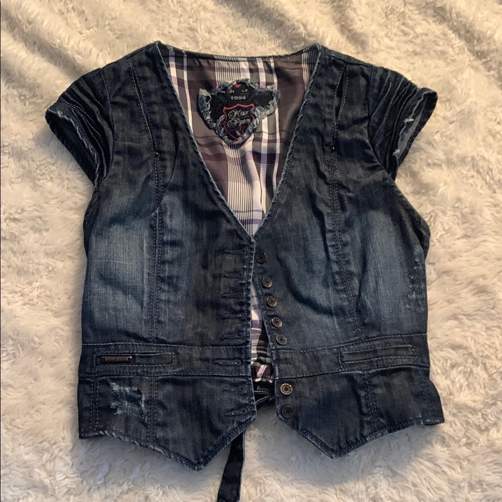 Kids Denim Vest - Blue